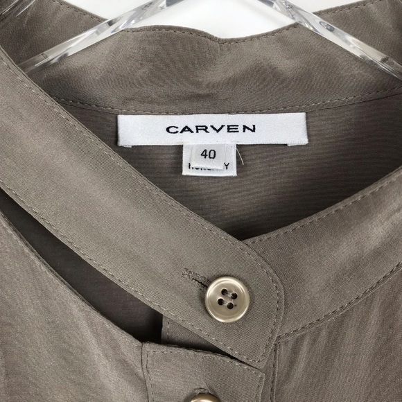 Carven dress size 8 / 40 with tie waist and cool neck detail - Picture 4 of 6